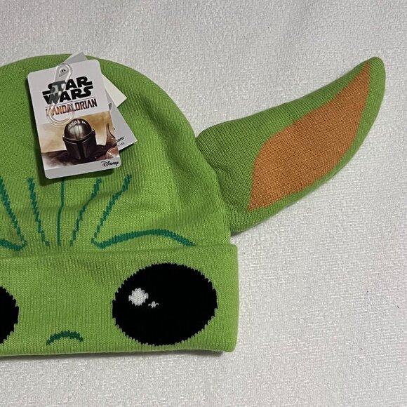 Star Wars The Child 'Baby Yoda' Grogu Flip-Down Beanie Hat Kids OSFM Winter Mask - Picture 4 of 10